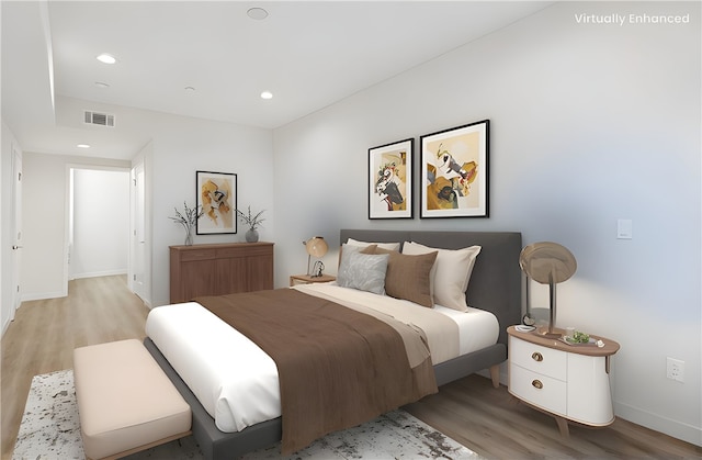 419 N Chandler Ave Unit 520, Monterey Park, CA 91754 - bedroom featuring light wood-type flooring and recessed lighting