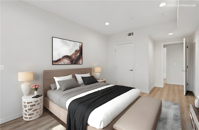 419 N Chandler Ave Unit 520, Monterey Park, CA 91754 - bedroom featuring light wood finished floors and recessed lighting