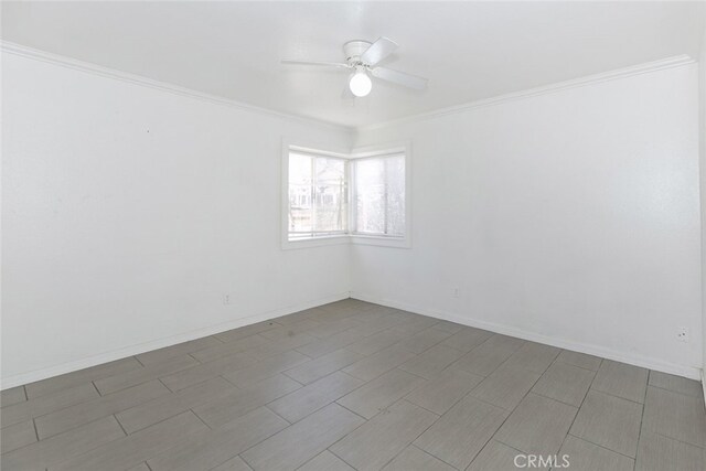 44105 Acacia St, Lancaster, CA 93535 - unfurnished room with crown molding and a ceiling fan