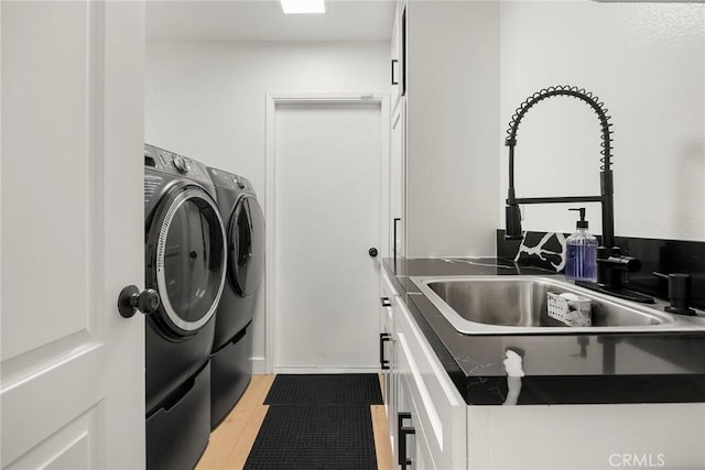 1041 S Falling Leaf Cir, Anaheim Hills, CA 92807 - laundry area with washing machine and dryer and a sink