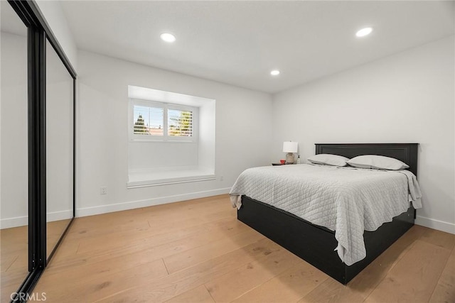 1041 S Falling Leaf Cir, Anaheim Hills, CA 92807 - bedroom featuring recessed lighting and light wood-style floors