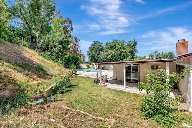 1510 E Newcrest Dr, West Covina, CA 91792 - view of yard featuring an outdoor pool and a patio