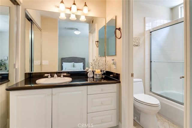 2155 Chandler Dr, Tustin, CA 92782 - ensuite bathroom featuring vanity and bath / shower combo with glass door