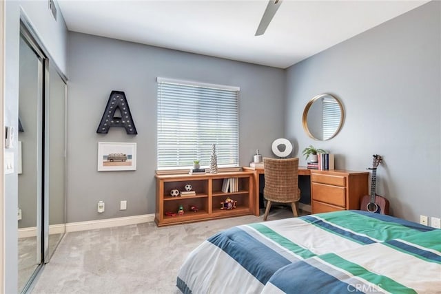 2155 Chandler Dr, Tustin, CA 92782 - carpeted bedroom featuring a closet and a ceiling fan
