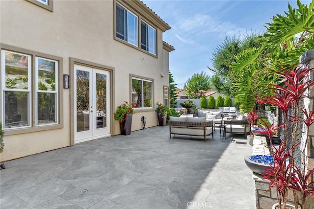 2155 Chandler Dr, Tustin, CA 92782 - view of patio / terrace with french doors and an outdoor hangout area