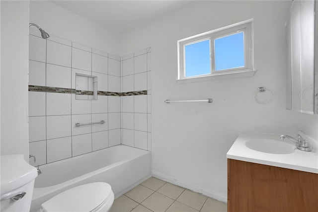 112 E Central Ave, San Gabriel, CA 91776 - full bathroom featuring vanity, shower / tub combination, and tile patterned floors