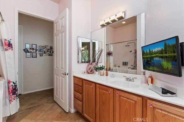 875 Eastlake Rd, Beaumont, CA 92223 - full bath featuring vanity and shower / tub combo with curtain