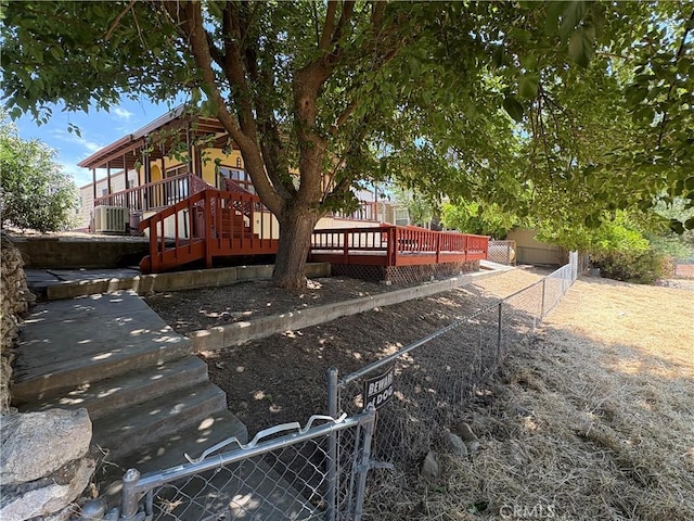 3236 Partridge Ln, Paso Robles, CA 93446 - fenced backyard with a wooden deck