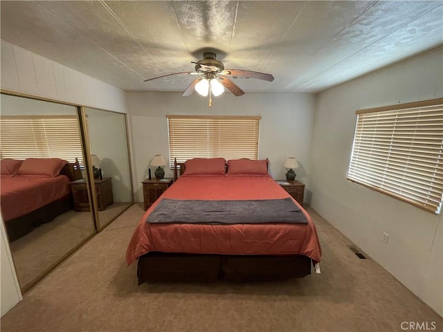 3236 Partridge Ln, Paso Robles, CA 93446 - bedroom with carpet, a closet, and a ceiling fan