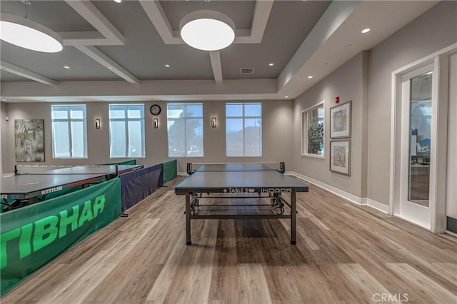 1544 Big Bnd, Beaumont, CA 92223 - game room with wood finished floors and recessed lighting