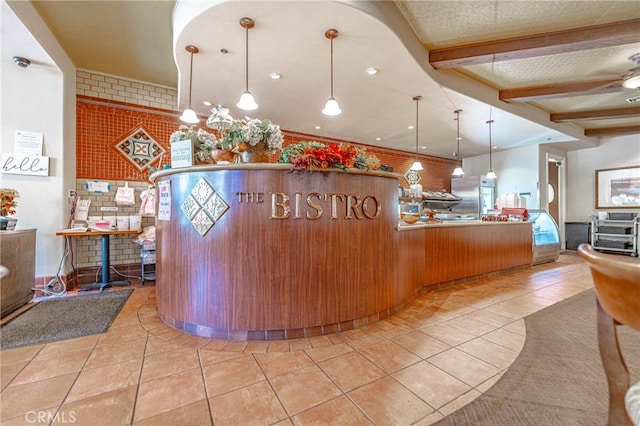 1544 Big Bnd, Beaumont, CA 92223 - reception with beam ceiling and recessed lighting