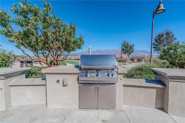 1544 Big Bnd, Beaumont, CA 92223 - view of patio featuring area for grilling and a mountain view