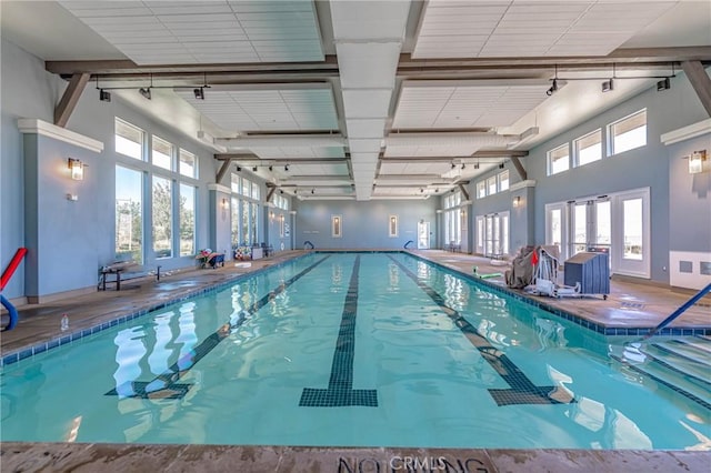 1544 Big Bnd, Beaumont, CA 92223 - indoor pool with french doors