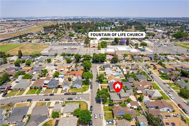 2730 Hayes Ave, Long Beach, CA 90810 - aerial overview of property's location featuring nearby suburban area