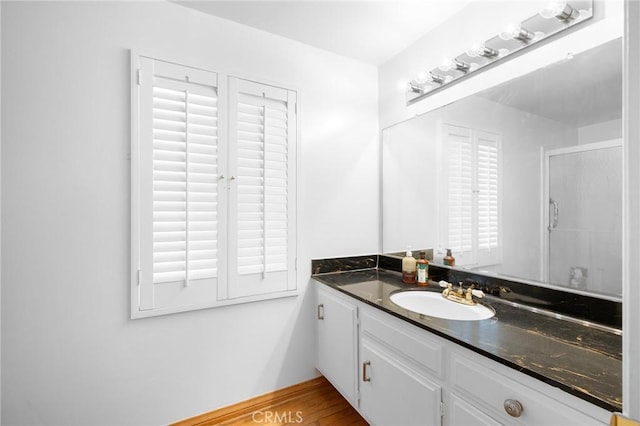 4035 Ellenita Ave, Tarzana, CA 91356 - full bathroom featuring vanity and a shower with shower door
