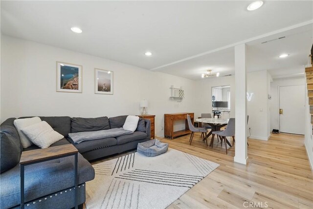 14861 Mulberry Dr Unit 1310, Whittier, CA 90604 - living room with light wood finished floors and recessed lighting