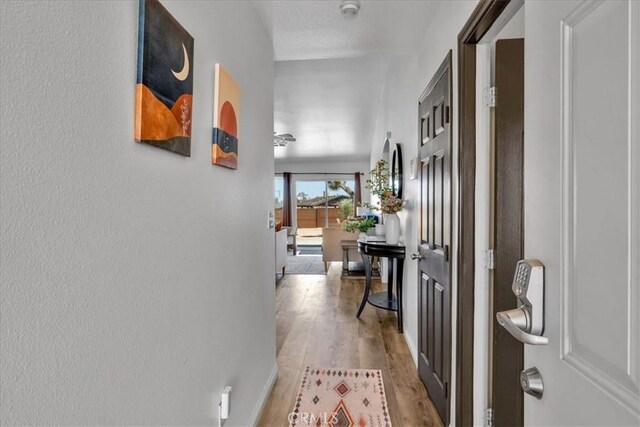 3715 Surrey, Yucca Valley, CA 92284 - hallway with light wood-type flooring