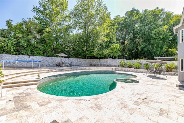 23500 Lloyd Houghton Pl, Newhall, CA 91321 - view of swimming pool with a patio area and a pool with connected hot tub