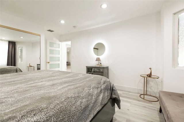 23500 Lloyd Houghton Pl, Newhall, CA 91321 - bedroom featuring light wood-style floors and recessed lighting