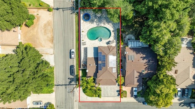 23500 Lloyd Houghton Pl, Newhall, CA 91321 - aerial overview of property's location featuring property parcel outlined
