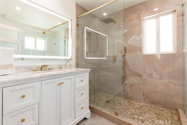 23500 Lloyd Houghton Pl, Newhall, CA 91321 - bathroom with tiled shower and vanity