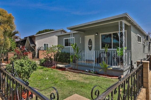 5021 Harbor St, Commerce, CA 90040 - view of front facade with stucco siding and a front lawn