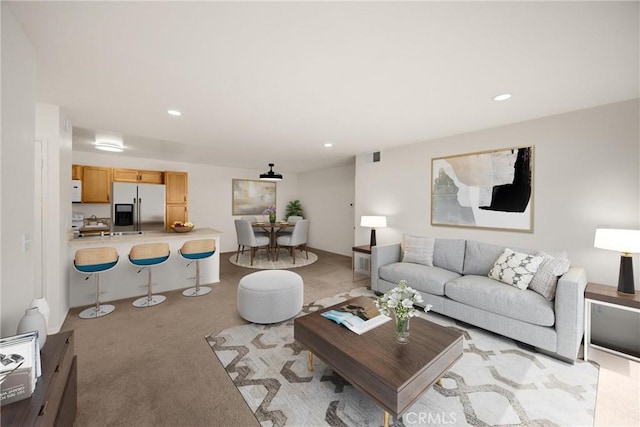 2521 W Sunflower Ave Unit R8, Santa Ana, CA 92704 - living area with light colored carpet and recessed lighting