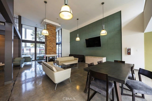 5585 E Pacific Coast Unit 141, Long Beach, CA 90804 - lobby with a high ceiling and floor to ceiling windows