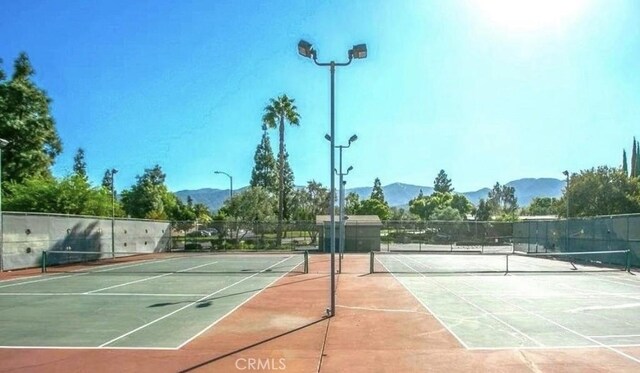 1068 Border Ave, Corona, CA 92882 - view of tennis court featuring a mountain view