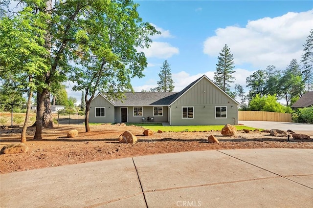 1340 Jeannie Ln, Paradise, CA 95969 - ranch-style house with board and batten siding and concrete driveway