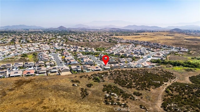 28667 Clearview St, Murrieta, CA 92563 - aerial overview of property's location featuring a mountainous background and nearby suburban area