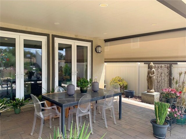 28667 Clearview St, Murrieta, CA 92563 - view of patio with french doors and outdoor dining space
