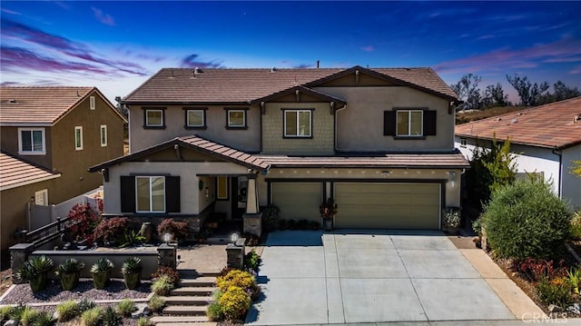 28667 Clearview St, Murrieta, CA 92563 - traditional home featuring a garage, concrete driveway, stucco siding, and a tiled roof