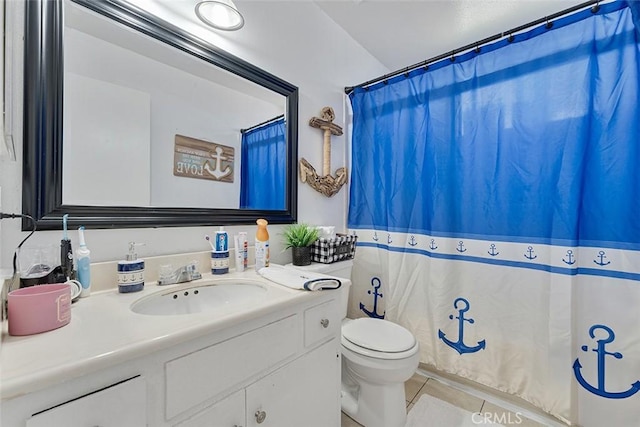 1553 Dennis Pl, West Covina, CA 91790 - bathroom with tile patterned flooring, vanity, and curtained shower
