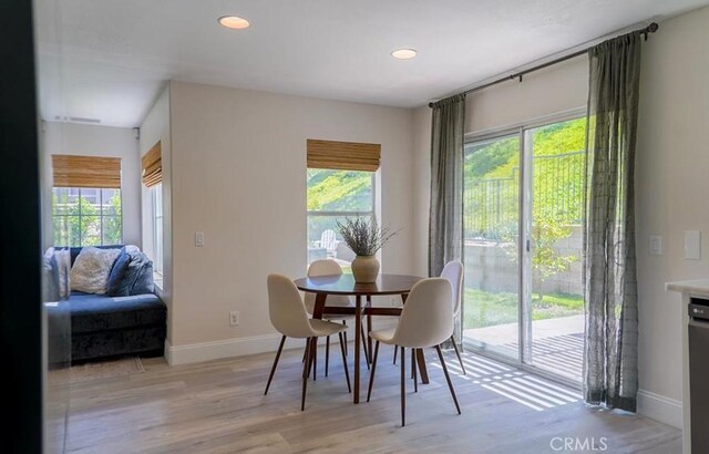 15 Parisville, Aliso Viejo, CA 92656 - dining space with healthy amount of natural light, light wood-type flooring, and recessed lighting