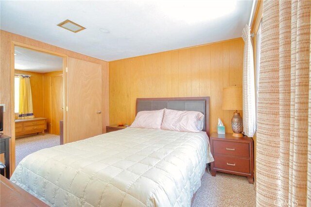 960 Snowbird Rd, Wrightwood, CA 92397 - bedroom featuring carpet flooring and wooden walls