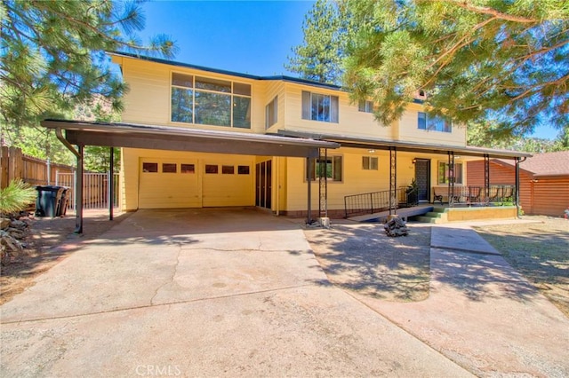 960 Snowbird Rd, Wrightwood, CA 92397 - view of front of house featuring a garage, a porch, and driveway