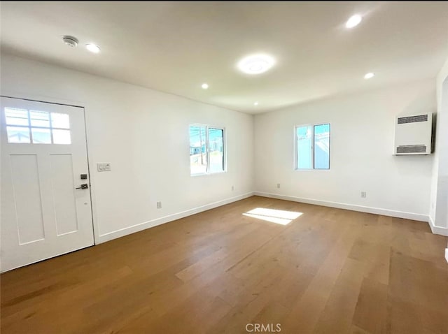 624 W 38th St, San Pedro, CA 90731 - foyer entrance with heating unit, wood finished floors, healthy amount of natural light, and recessed lighting