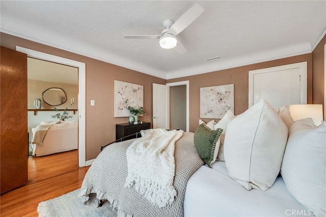 5855 Lemon Ave, Long Beach, CA 90805 - bedroom featuring light wood-style flooring and a ceiling fan