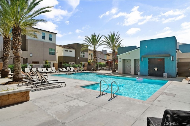 10554 Cannon Dr, Rancho Cucamonga, CA 91730 - community pool featuring a residential view and a patio