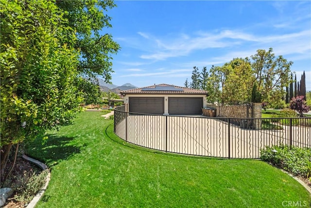 949 Moody Pl, Claremont, CA 91711 - view of yard with a garage and a mountain view