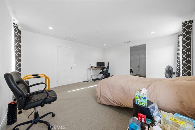 20225 Breeze Blooms Dr, Riverside, CA 92507 - bedroom with an office area, carpet floors, and recessed lighting