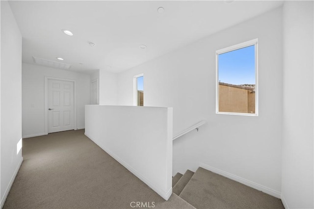 20225 Breeze Blooms Dr, Riverside, CA 92507 - hall with an upstairs landing, carpet, and recessed lighting