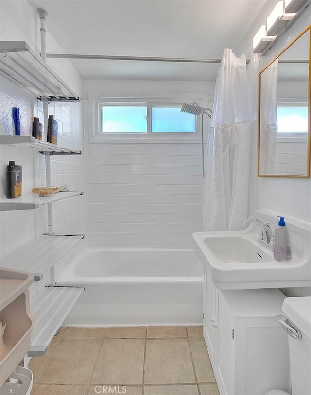 17109 E Orkney St, Azusa, CA 91702 - full bathroom featuring vanity, shower / bath combo, and tile patterned flooring