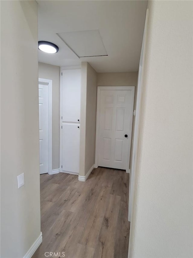 955 Mill Iron Way, San Jacinto, CA 92583 - hallway with light wood-style floors and baseboards