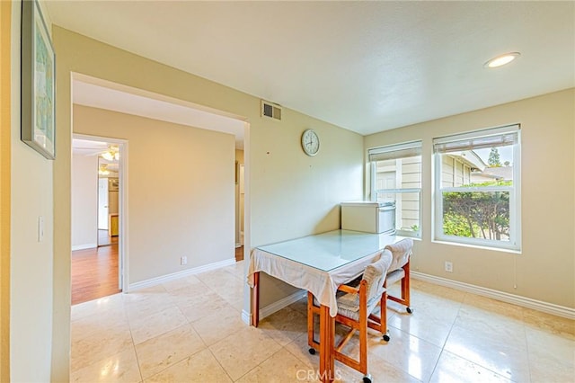 25312 Cassandra Ct, Mission Viejo, CA 92691 - dining area with light tile patterned floors and recessed lighting