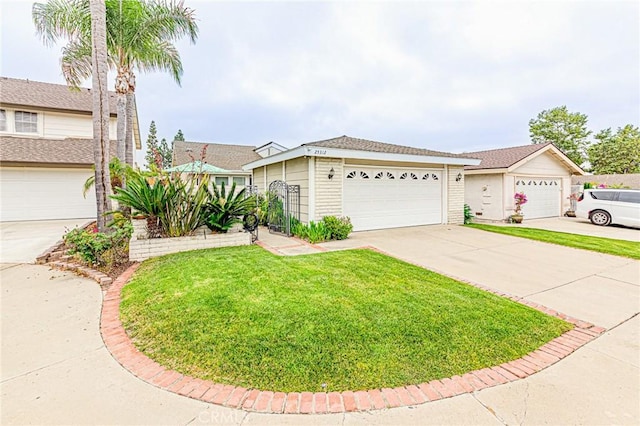 25312 Cassandra Ct, Mission Viejo, CA 92691 - view of front of house featuring a garage, a front lawn, and concrete driveway