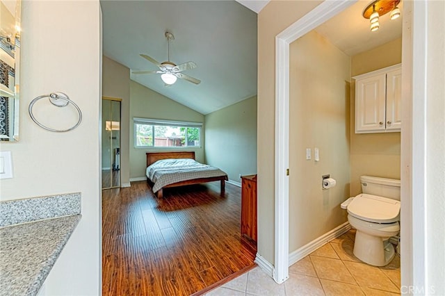 25312 Cassandra Ct, Mission Viejo, CA 92691 - bedroom with lofted ceiling and ceiling fan
