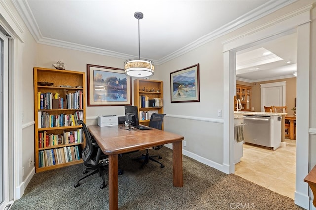 56 Ashbrook, Irvine, CA 92604 - home office with crown molding and light carpet