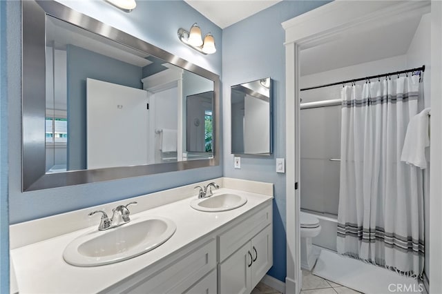 56 Ashbrook, Irvine, CA 92604 - bathroom featuring double vanity and shower / bath combo